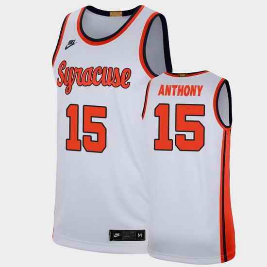 Men Syracuse Orange Carmelo Anthony Retro Limited White Ncaa Basketball Jersey